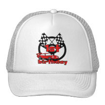 Car Racing 1st Birthday Tshirts and gifts Mesh Hat