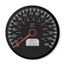 CAR SPEEDOMETER FRIDGE MAGNET