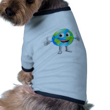 Caractère de mascotte de globe tee-shirts pour toutous