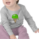 caractère en bon état de cornet de crème glacée de t-shirts