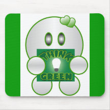 Caractère mignon VERT de PersonalizeTHINK Tapis De Souris