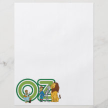 Caractères vintages et lettres de magicien d'Oz Prospectus Avec Motif