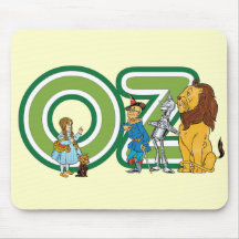 Caractères vintages et lettres de magicien d'Oz Tapis De Souris
