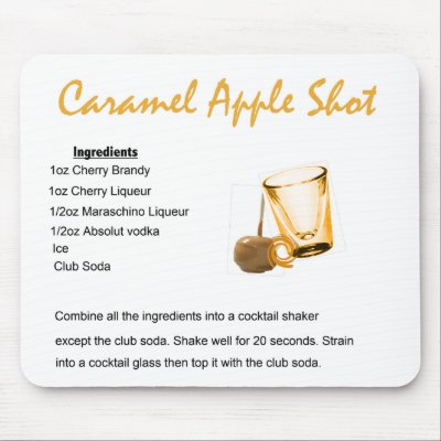 Caramel Apple Shot Mouse Mats by DrinksOnMe