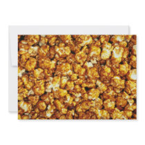 Caramel corn personalized invite