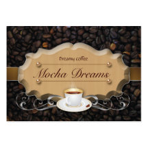Caramel de n Latte d'haricots de carte de visite d