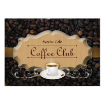 Caramel de n Latte d'haricots de carte perforée de Modèles De Cartes De Visite