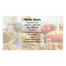 Caramel Peanut Apples Business Cards
