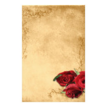 Caramel vintage Brown et mariage rose Papier À Lettre Personnalisé