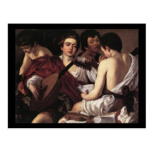 Caravaggio les musiciens cartes postales