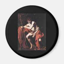 Caravaggio St John The Baptist Refrigerator Magnet
