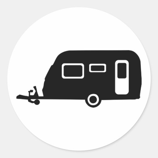 Caravan Round Stickers