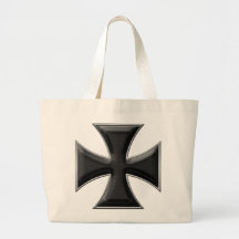 Carbon Fibre Iron Cross - Black Canvas Bag