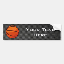 Carbon Fibre look Basketball Bumper Stickers