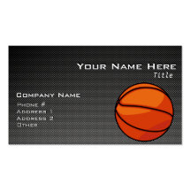Carbon Fibre look Basketball Business Card Templates