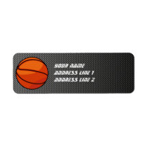 Carbon Fibre look Basketball Labels