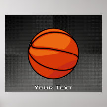 Carbon Fibre look Basketball Print