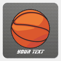 Carbon Fibre look Basketball Sticker