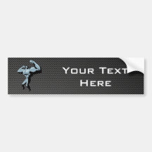 Carbon Fibre look Bodybuilder Bumper Stickers