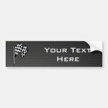 Carbon Fibre look Chequered Flag Bumper Sticker