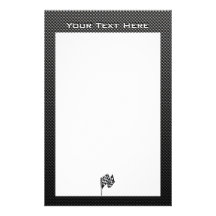 Carbon Fibre look Chequered Flag Custom Stationery