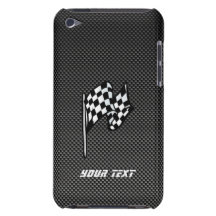 Carbon Fibre look Chequered Flag iPod Touch Cover