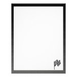 Carbon Fibre look Chequered Flag Letterhead