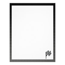 Carbon Fibre look Chequered Flag Letterhead