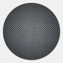 Carbon Fibre Look Round Stickers