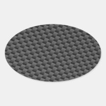 Carbon Fibre Material Oval Stickers