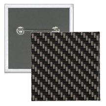 Carbon Fibre Material Pinback Button
