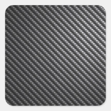 Carbon Fibre Pattern Square Stickers