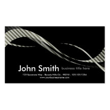 Carbon Fibre swoosh design business card