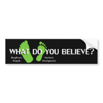 Carbon Footprint and Bigfoot Track Bumper Stickers