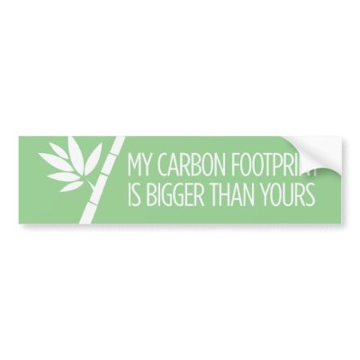 Carbon Footprint Bumper Stickers by Kreatr