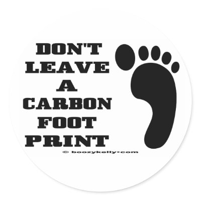Carbon Footprint,Environmental Sticker by boozykelly