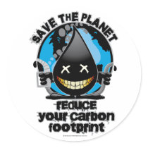 Carbon Footprint Round Sticker