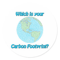 Carbon Footprint Round Stickers