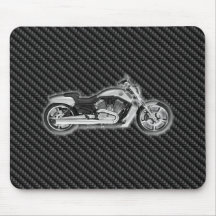 Carbon Harley Motorcycle 3D Fashion Accessory Mouse Pads