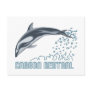 Carbon neutral conservation / dolphin jumping post card