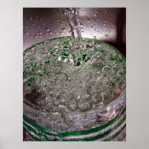 Carbonated Liquid Poured into a Cup Poster