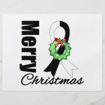 Carcinoid Cancer Awareness Merry Christmas Ribbon Personalized Flyer