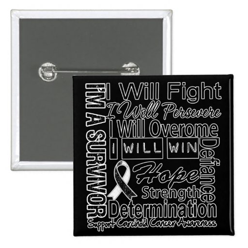 Carcinoid Cancer Fight Persevere Overcome Win Buttons