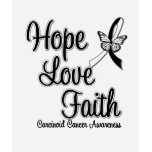 Carcinoid Cancer HOPE LOVE FAITH t-shirts