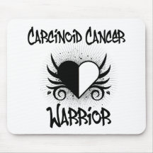 Carcinoid Cancer WARRIOR Heart Tattoo Mousepad