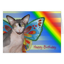 Card | Birthday Rainbow Cat Fairy