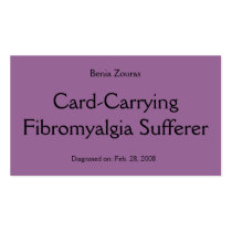 Card-Carrying Fibromyalgia Sufferer Card Business Cards