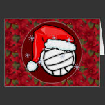 Card - Decorative Santa Volleyball cards