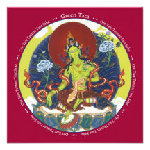 CARD Green Tara - with envelope Invites