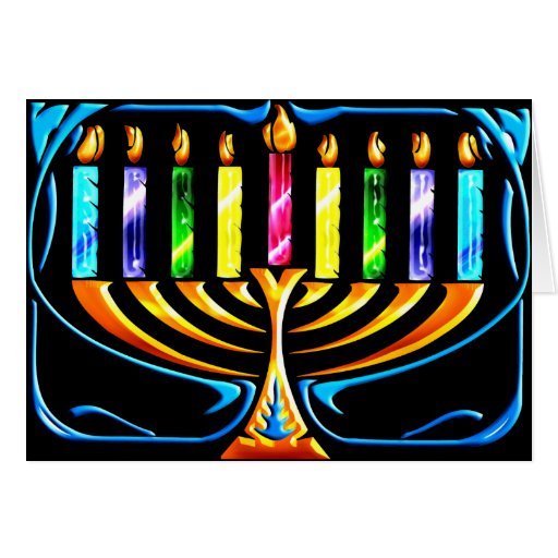 Card: Hanukkah Menorah - Chanukah Menorah